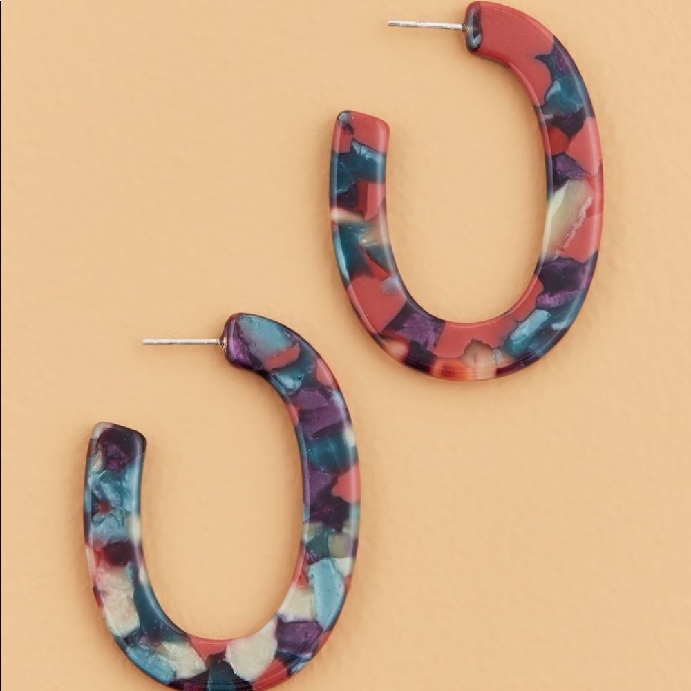 Madewell Stella Oval Acetate Earrings